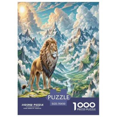 Löwen Puzzles 1000 Teile Schwer Puzzle Spielzeug Pädagogisches Spiel Impossible Herausforderungsspielzeug Für Erwachsene Kinder 70x50cm/1000pcs von ChengzeTCo